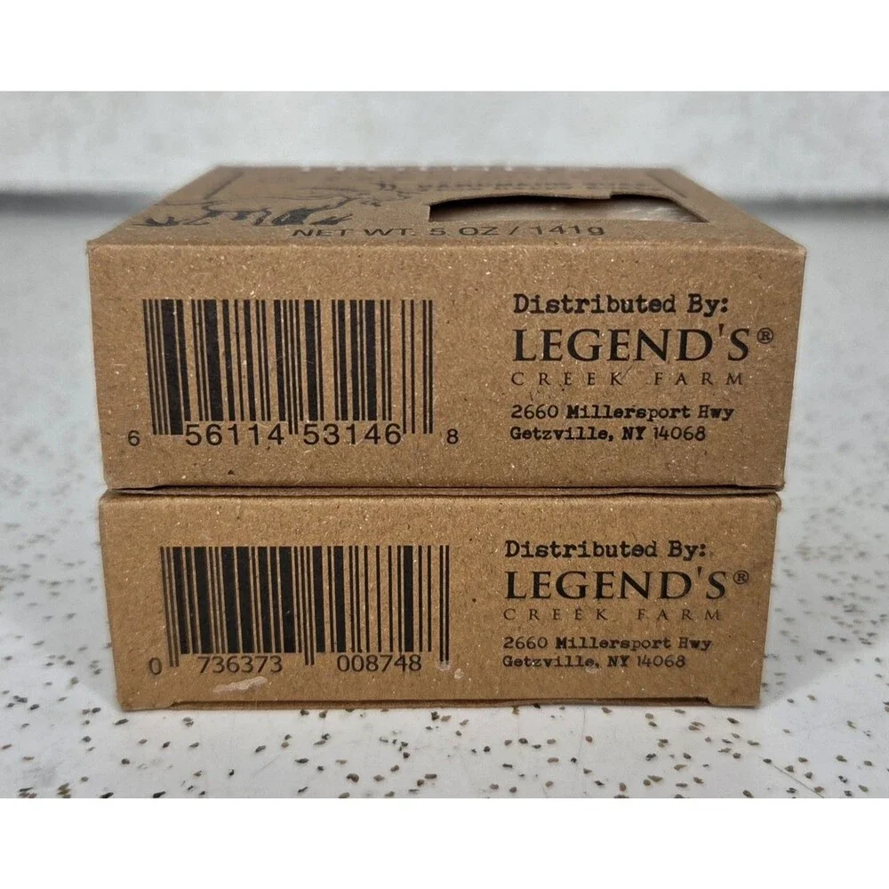 Legend's Creek Farm Handmade Goat Milk Soap Juniper Aloe & Coffee 5 Oz Lot Of 2